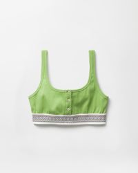 Versace - Bralette De Punto De Algodón Acanalado - Lyst