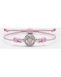 Versace - Medusa '95 Bracelet En Cuir À Cristaux - Lyst