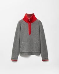 Versace - Pullover Aus Wollmischung Mit Half-Zip - Lyst