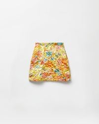 Versace - Mini Jupe En Soie Duchesse Imprimée - Lyst