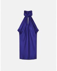Versace - Minivestido V Allover De Seda De Jacquard - Lyst