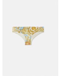 Versace - Underwater Barocco Metallic Bikini Bottoms - Lyst