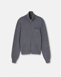 Versace - Cashmere-blend Zip Sweater - Lyst