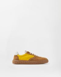 Versace - Greca Suede & Nylon Sneakers - Lyst
