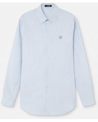 Versace - Striped Cotton Shirt - Lyst