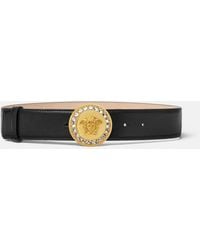 Versace - La Medusa Embellished Belt 1.6" - Lyst