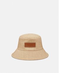 Versace - Logo Raffia Bucket Hat - Lyst