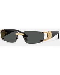 Versace - Medusa Honor Rectangular Sunglasses - Lyst