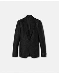 Versace - Blazer À Coupe Droite En Jacquard Barocco - Lyst