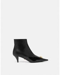 Versace - La Medusa Leather Ankle Boots 55 Mm - Lyst