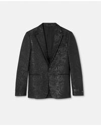 Versace - Blazer À Coupe Droite En Jacquard Barocco - Lyst