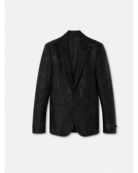 Versace - Blazer À Coupe Droite En Jacquard Barocco - Lyst