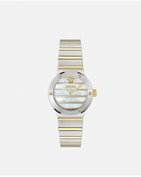 Versace - Greca Logo Pearl Watch - Lyst