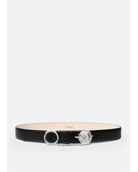 Versace - Safety Pin Leather Belt 3 Cm - Lyst