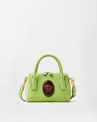 Versace - Roomy Small Suede Boston Bag - Lyst
