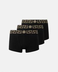 Versace - Lot De Trois Boxers Adhérents À Bordure Greca - Lyst