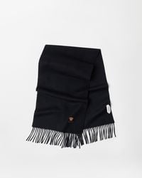 Versace - Embroidered-Logo Cashmere Scarf - Lyst