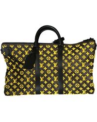 Louis Vuitton Keepall Yellow Cloth Bag - Multicolour