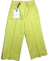 Moncler Pantalons en Coton Jaune