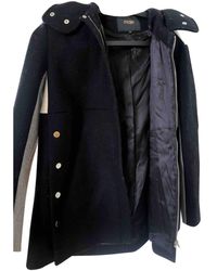 Maje Black Polyester Coat