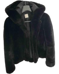 Sandro Fall Winter 2019 Synthetikpelz Blazer - Schwarz