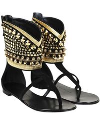 Giuseppe Zanotti Leder Sandalen - Schwarz