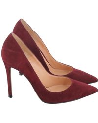 Gianvito Rossi Tacones en ante burdeos \N - Multicolor