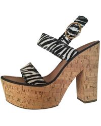 Diane von Furstenberg Kalbsleder in pony-optik Sandalen - Mehrfarbig