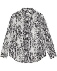 Equipment Seide Hemd - Schwarz