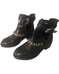 Sandro Leder Motorradstiefel - Schwarz