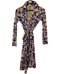 Diane von Furstenberg Seide Midi kleid - Mehrfarbig