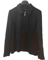 Moncler Manteau en soie - Noir