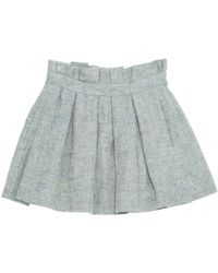 Étoile Isabel Marant Leinen Mini Rock - Blau