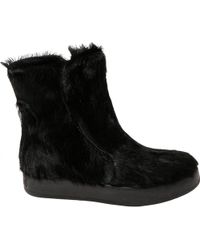 Max Mara Pony-style Calfskin Ankle Boots - Black