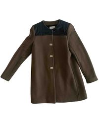 Sandro Wolle Mäntel - Grün