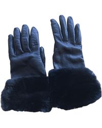 Max Mara Leather Gloves - Black