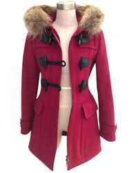 Burberry Red Fur Coat