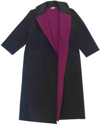 Valentino \n Grey Cashmere Coat - Gray