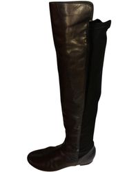 Max Mara Atelier Leather Boots - Black