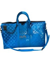 Louis Vuitton Keepall Blue Cloth Bag