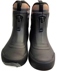 Burberry Black Rubber Boots