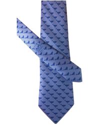 Hermès Cravatta in seta blu