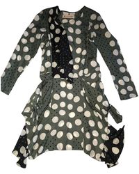 Marni Seide Midi kleid - Mehrfarbig