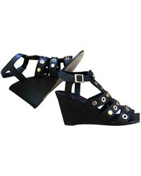 Sandro Leder Sandalen - Schwarz