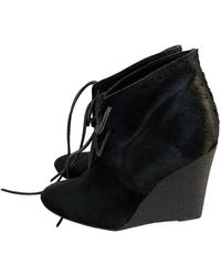 Burberry Leather Boots - Black