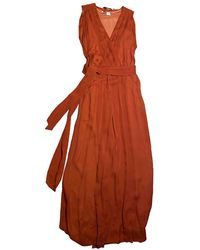 Diane von Furstenberg Seide Maxi kleid - Orange
