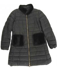 Moncler Manteau Fur Hood - Noir