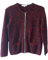 Sandro Pullover Baumwolle Bordeauxrot - Lila