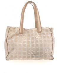 Chanel Leinen handtasche - Natur