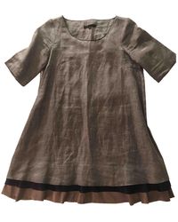 Maje Anthracite Linen Dress - Multicolour